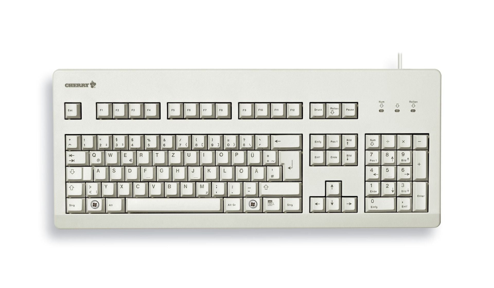 CHERRY G80-3000 USB/PS2-Tastatur hellgrau CHERRY G80-3000 USB/PS2-Tastatur hellgrau